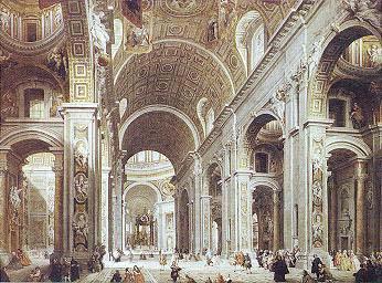 Giovanni Paolo Pannini St. Peter Basilica, from the entrance oil painting image